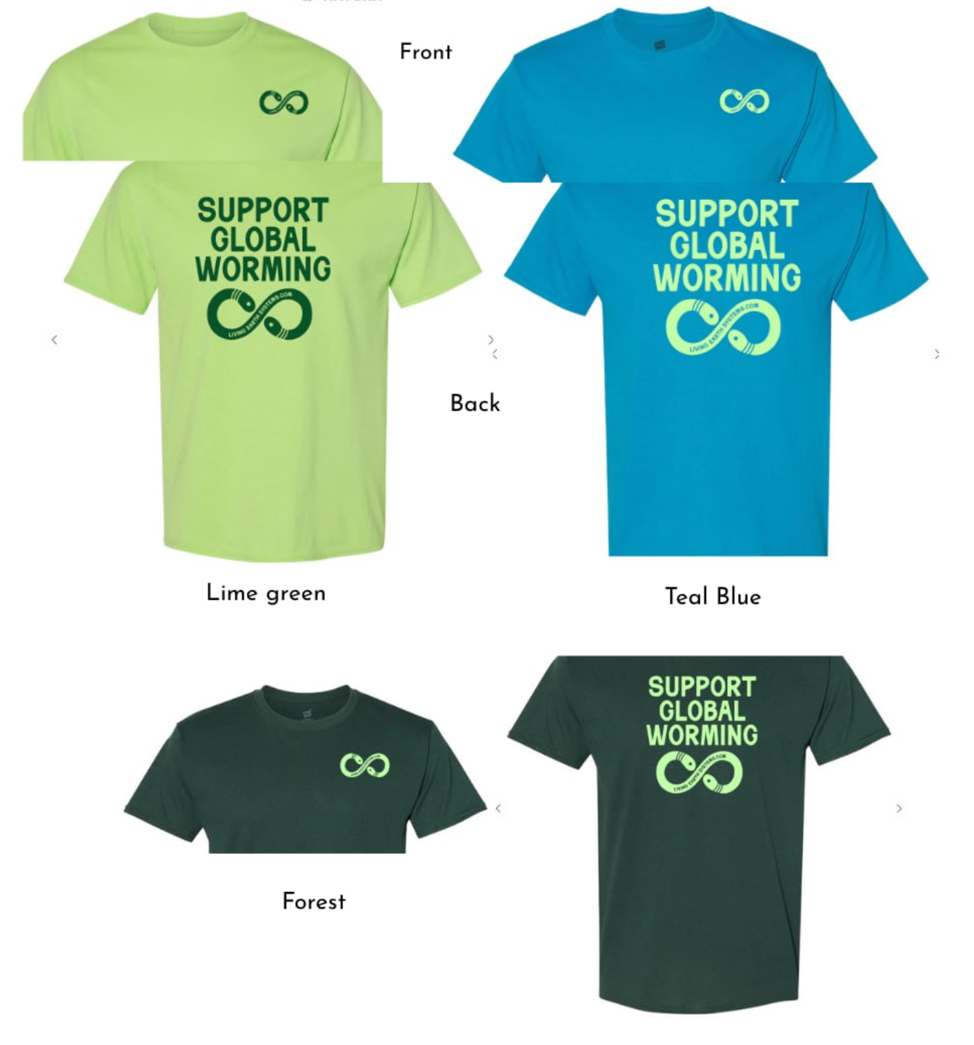 "Support Global Worming" Organic Cotton T-Shirt